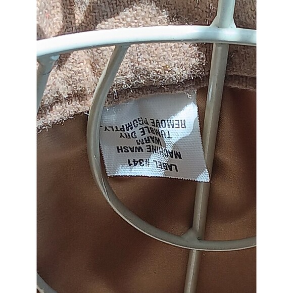 College Town Vintage 70s/ 80s Women's Wool Blend Tweed Skirt Suit Beige sz 4/5 - Picture 11 of 13